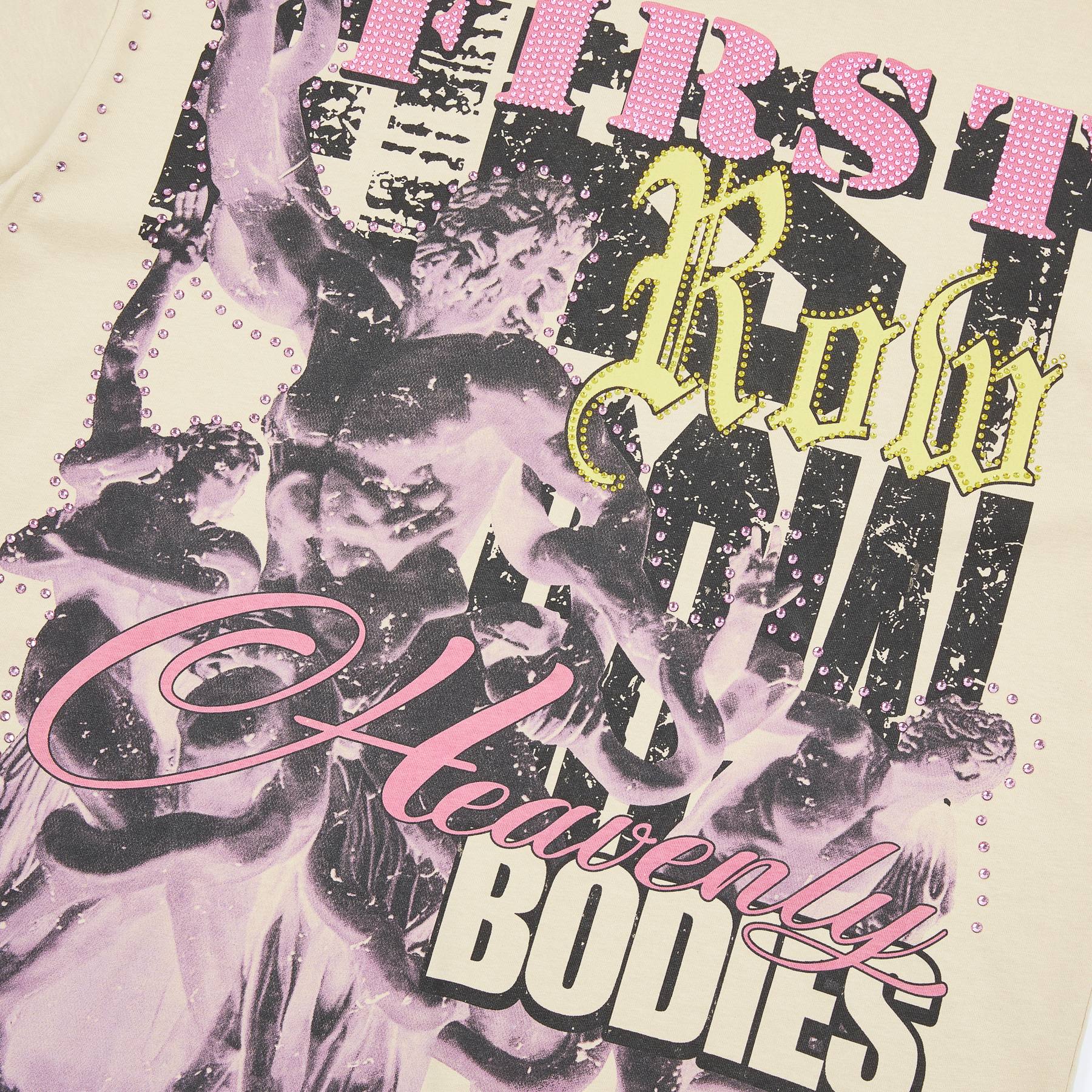 FIRST ROW Heavenly Bodies Rhinestone Crop T-Shirt — detail