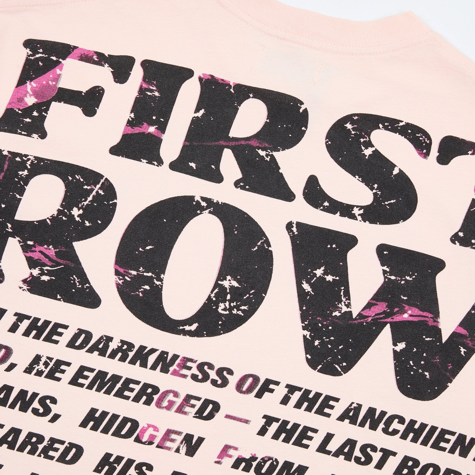 FIRST ROW Rhinestone Graphic Short-Sleeve T-Shirt — detail