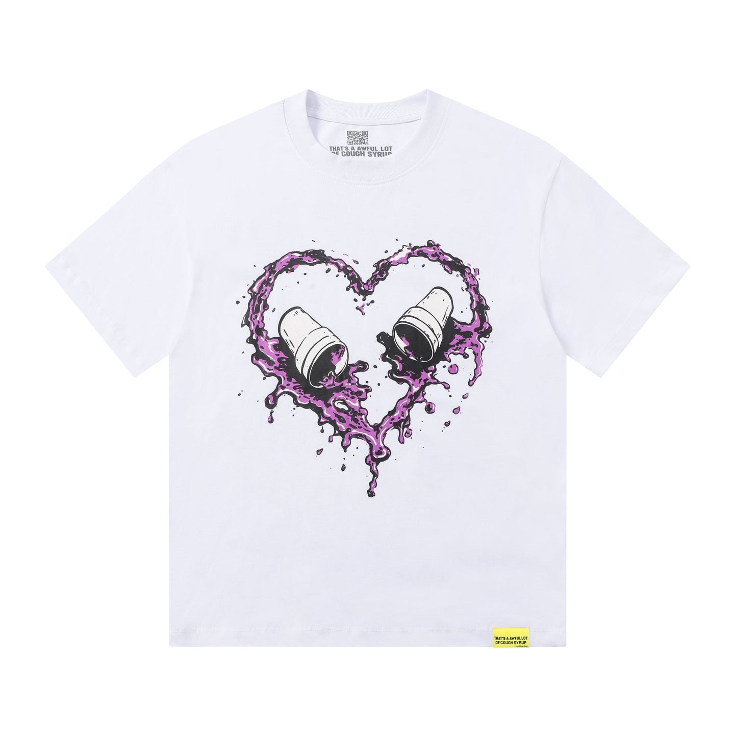 THAT'S A AWFUL LOT OF COUGH SYRUP Purple Front and Back Graphic T-Shirt — front