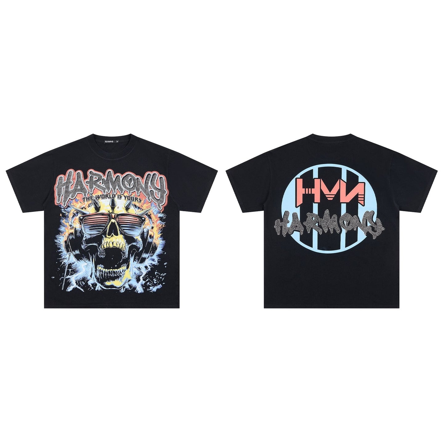 HARMONY Skull Graphic Short-Sleeve T-Shirt — context