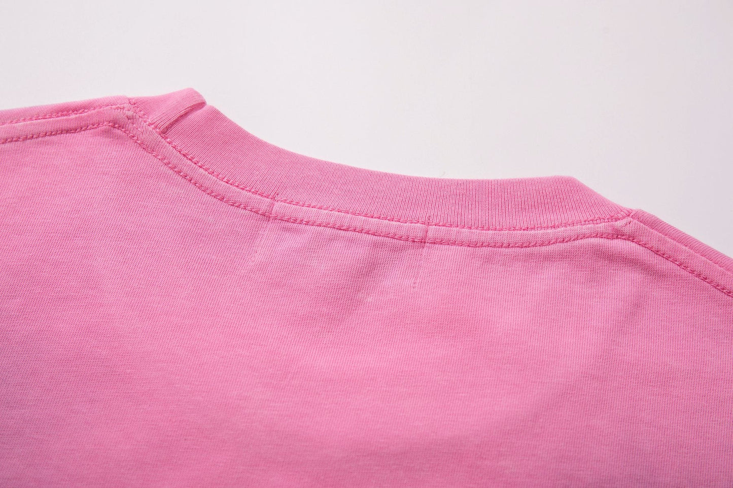 MAJESTIK Pink Rhinestone Distressed Graphic T-Shirt — detail
