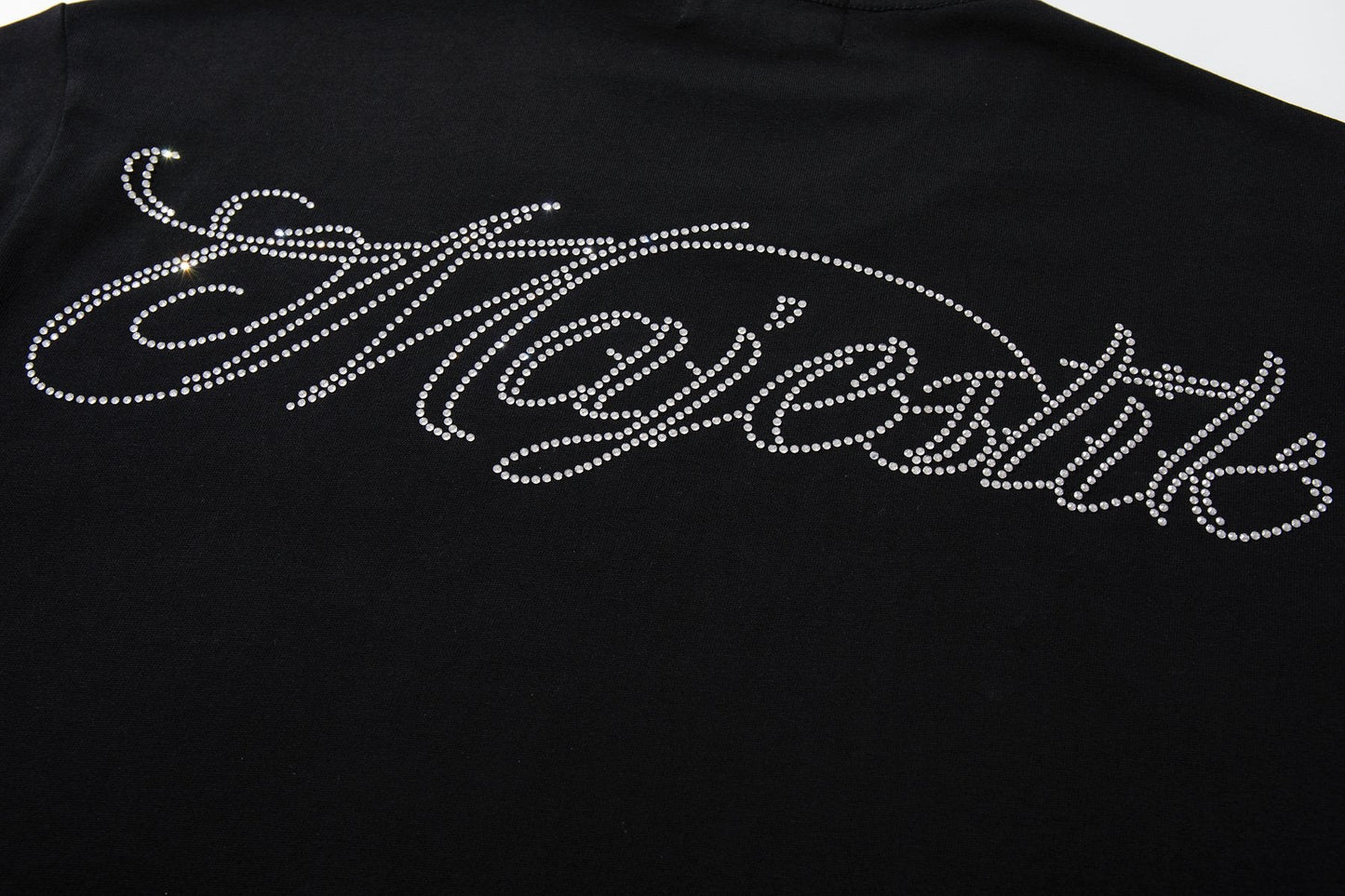 MAJESTIK Blue-Green Front & Script Back Graphic T-Shirt — detail