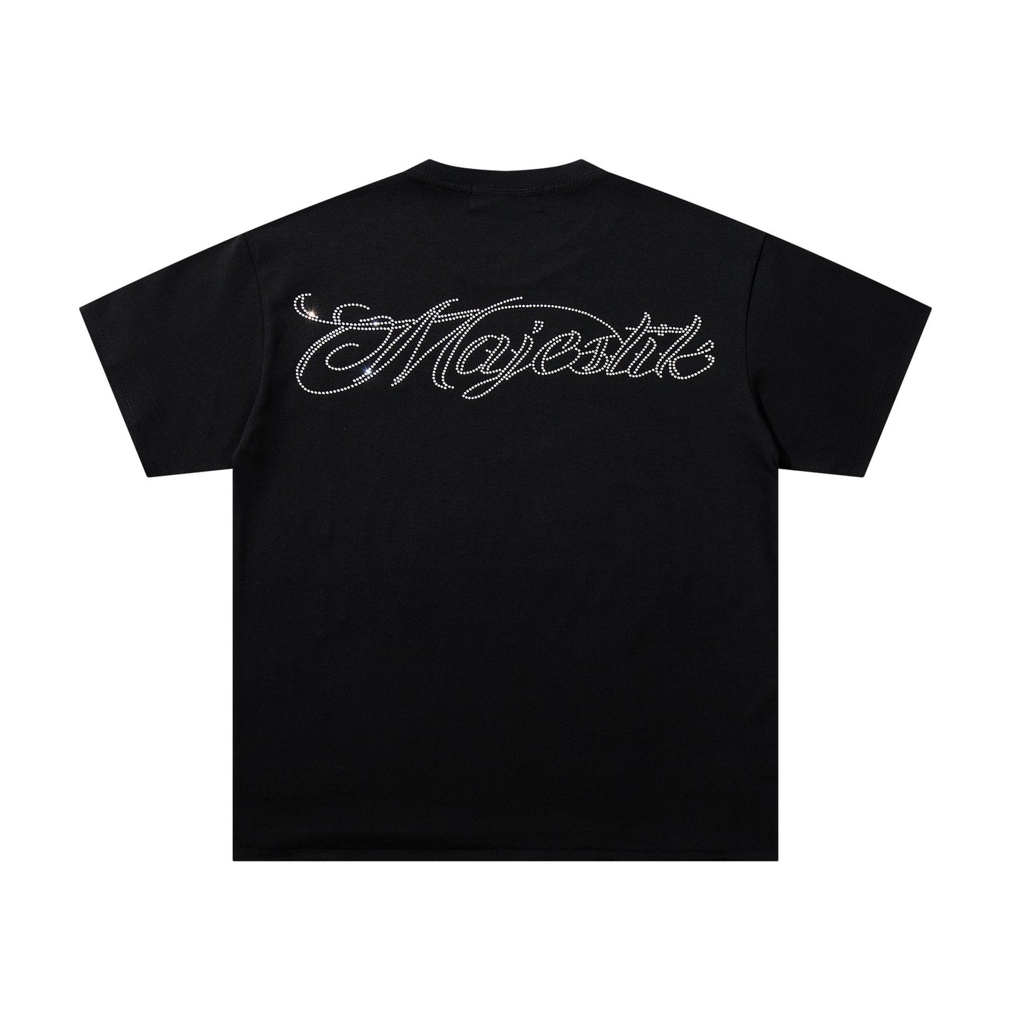 MAJESTIK Alien Rhinestone Graphic T-Shirt — back