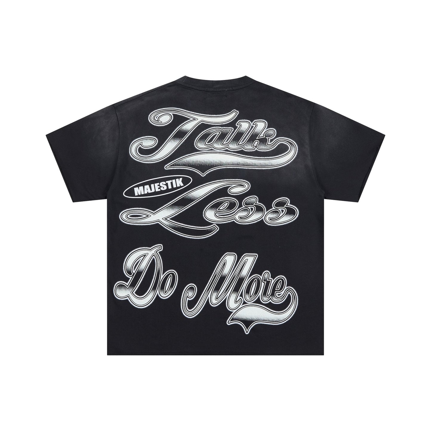 MAJESTIK City View Rhinestone Football Graphic T-Shirt — back