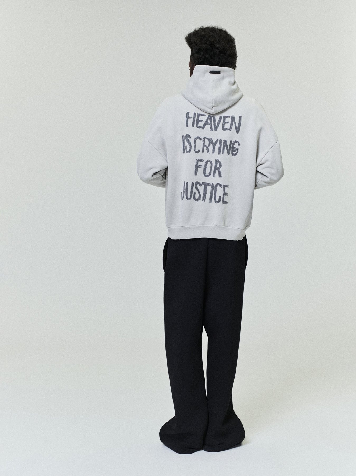 Fear of God Heaven Is Crying for Justice Graphic Hoodie — context