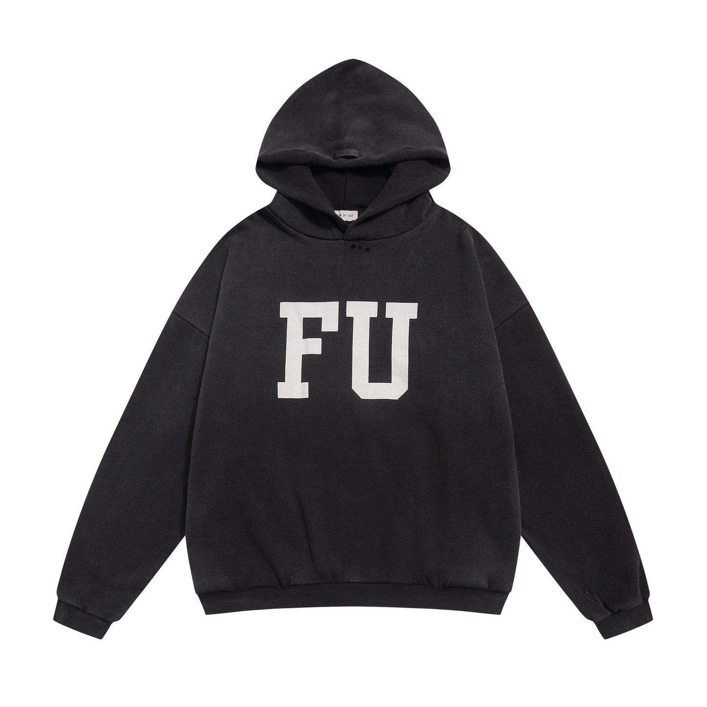 Fear of God FU Graphic Black Hoodie — front