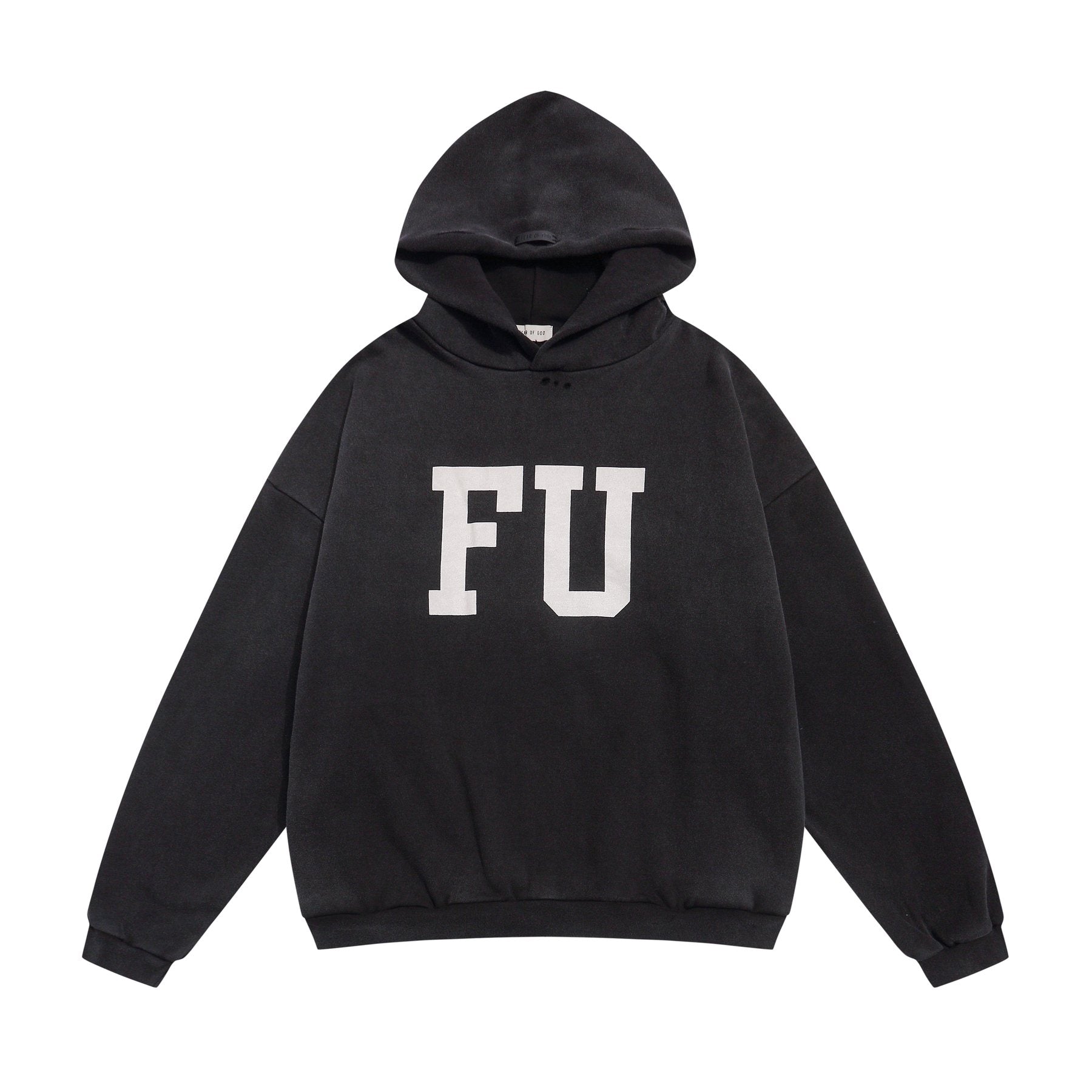 Fear of God FU Graphic Black Hoodie — front