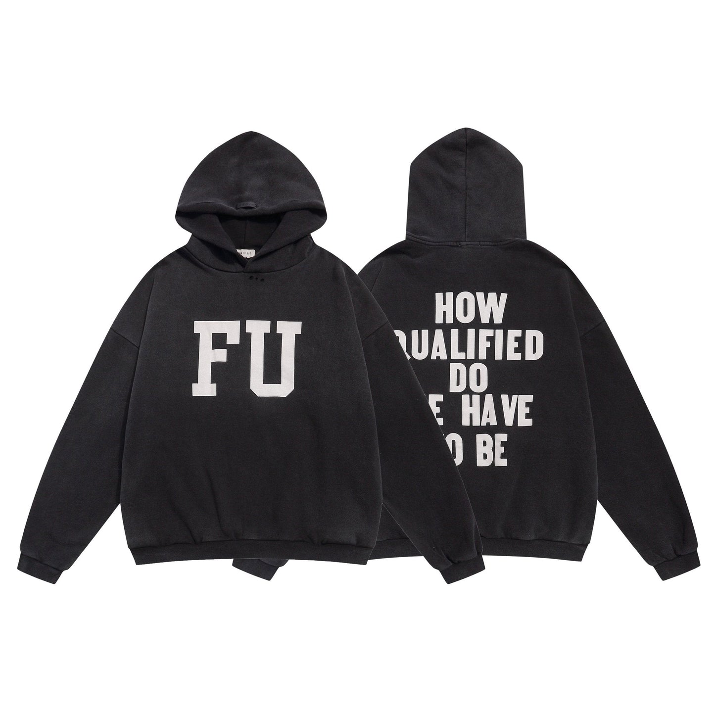 Fear of God FU Graphic Black Hoodie — hero