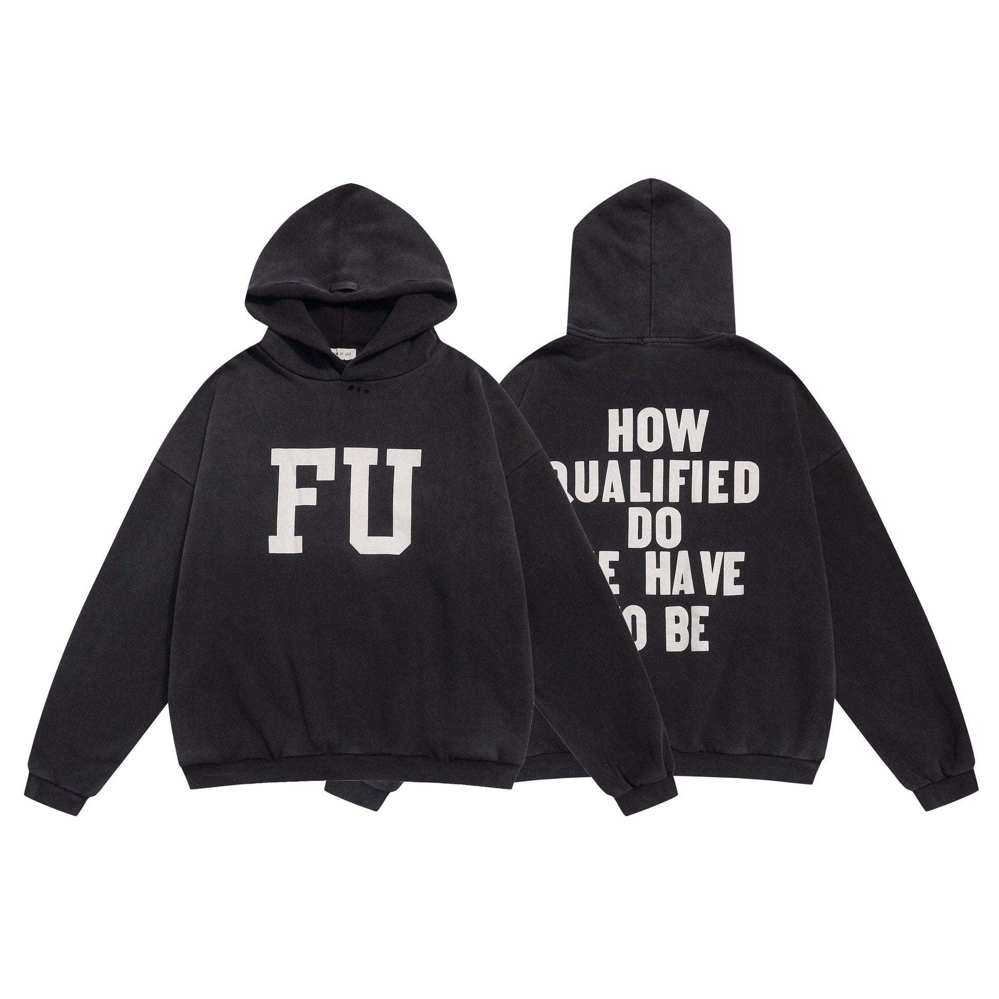 Fear of God FU Graphic Black Hoodie — hero