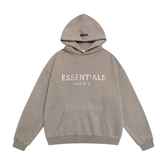 Essentials Fear of God Embossed Wordmark Pullover Hoodie — hero