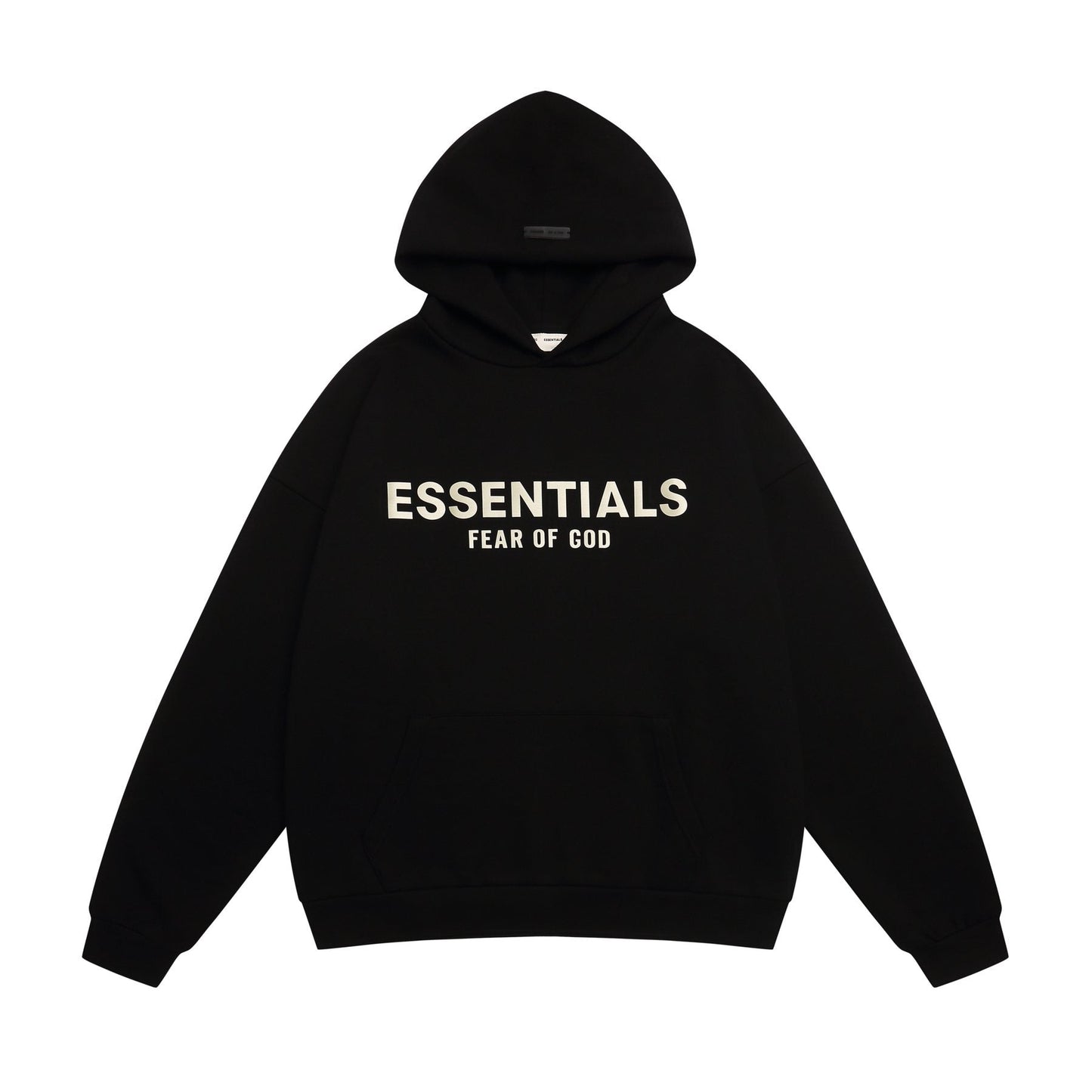 Essentials Fear of God Embossed Wordmark Pullover Hoodie — front