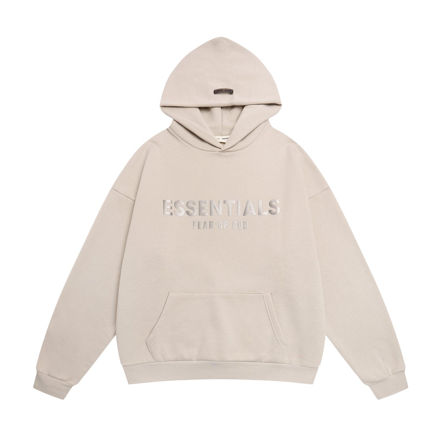 Essentials Fear of God Embossed Wordmark Pullover Hoodie — front