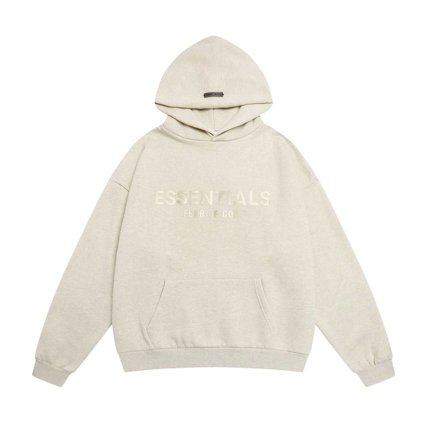 Essentials Fear of God Embossed Wordmark Pullover Hoodie — front