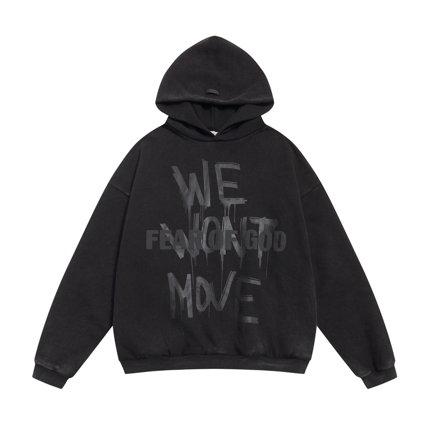 Fear of God Washed Black Side-Pocket Graphic Hoodie — hero