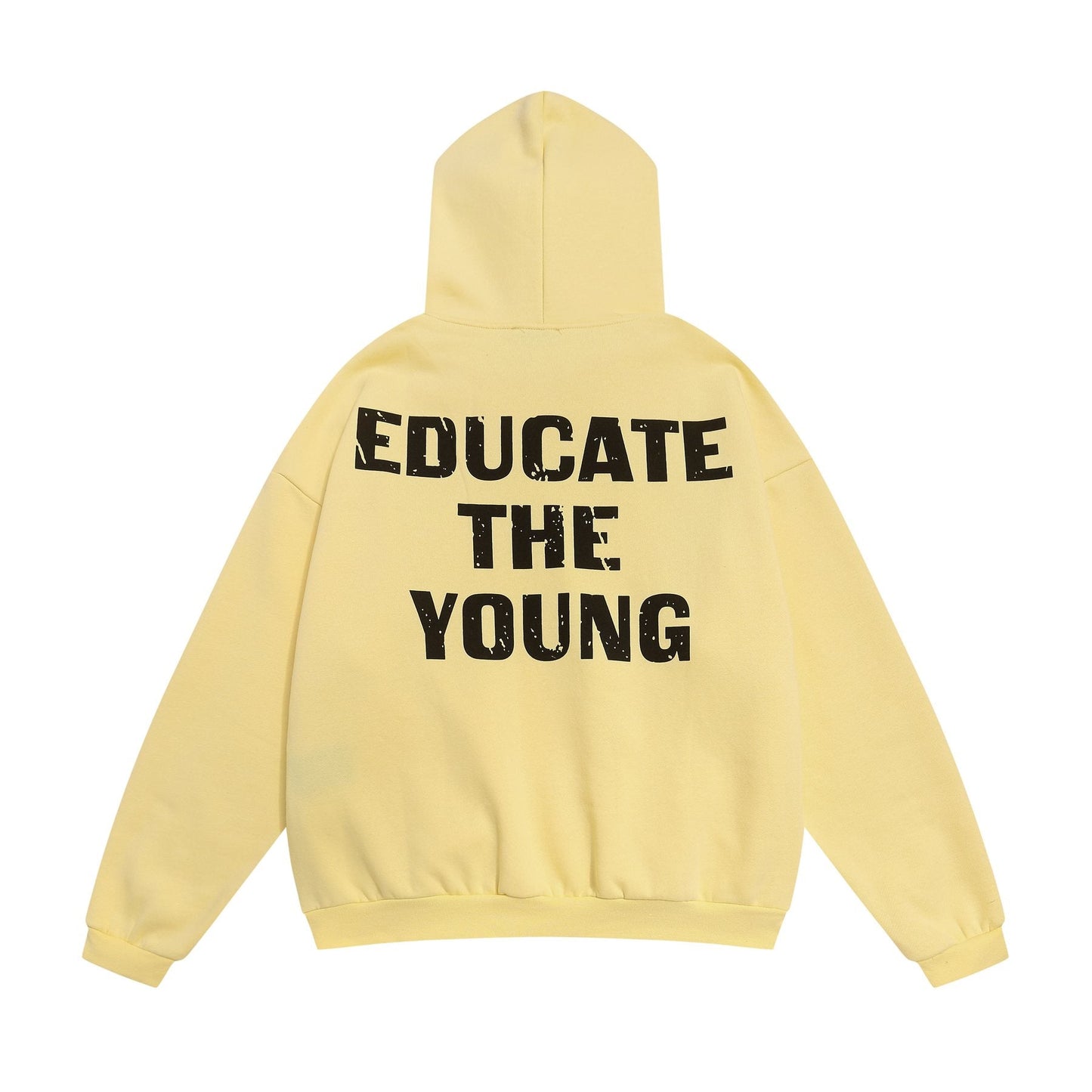FOG Educate the Young Pale Yellow Hoodie — back