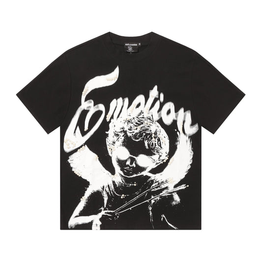 MIXED EMOTION Pearl Script Graphic T-Shirt — hero