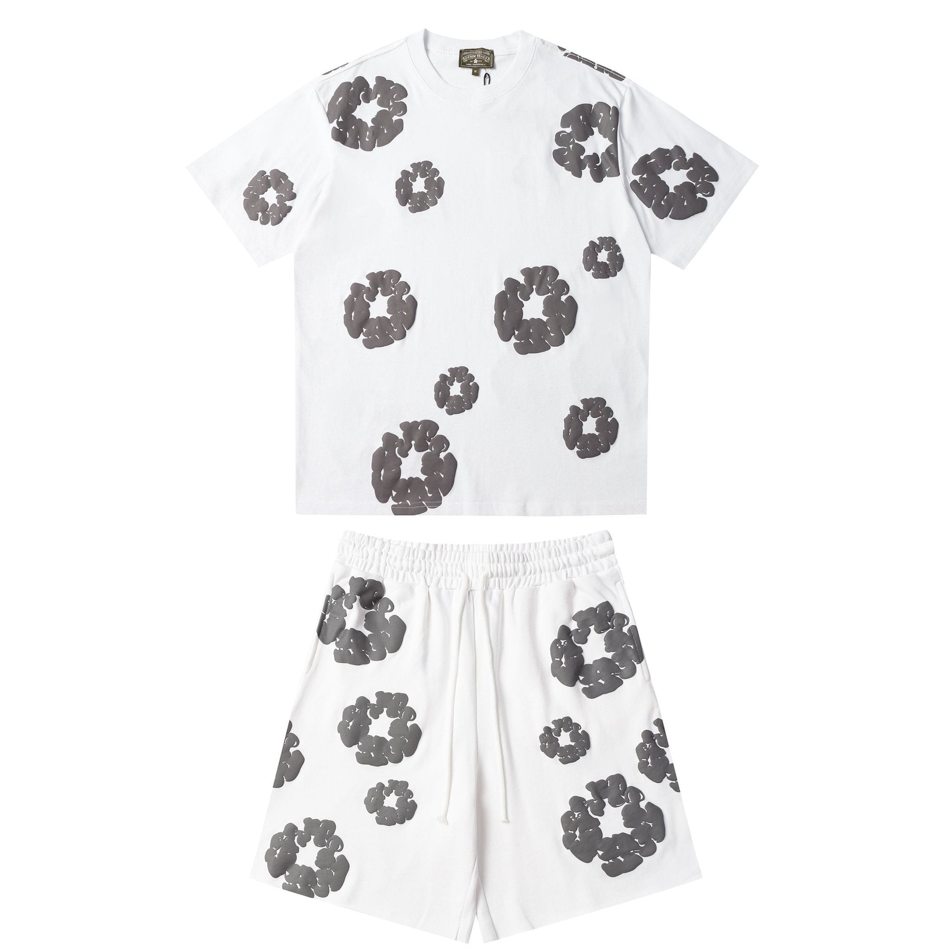 DENIM TEARS Floral Cloud Print Short-Sleeve Set — front