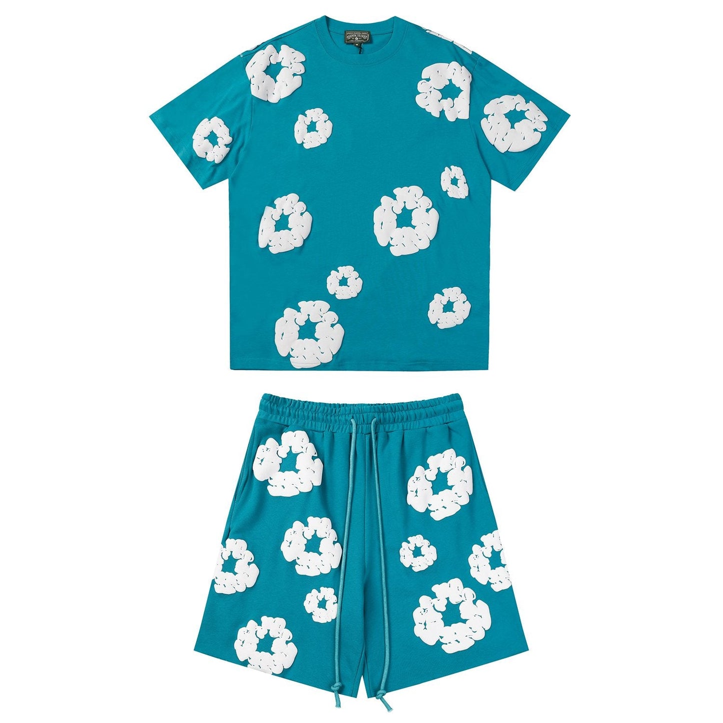 DENIM TEARS Floral Cloud Print Short-Sleeve Set — front