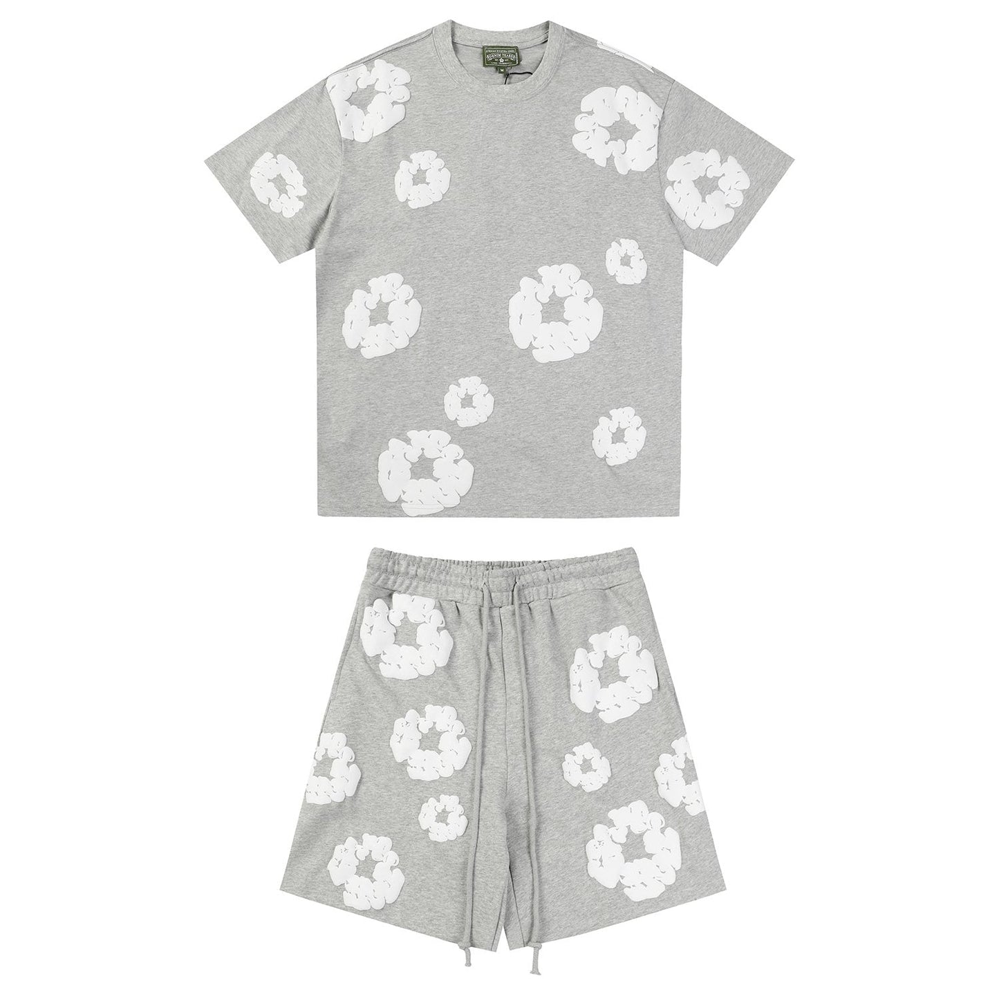 DENIM TEARS Floral Cloud Print Short-Sleeve Set — front