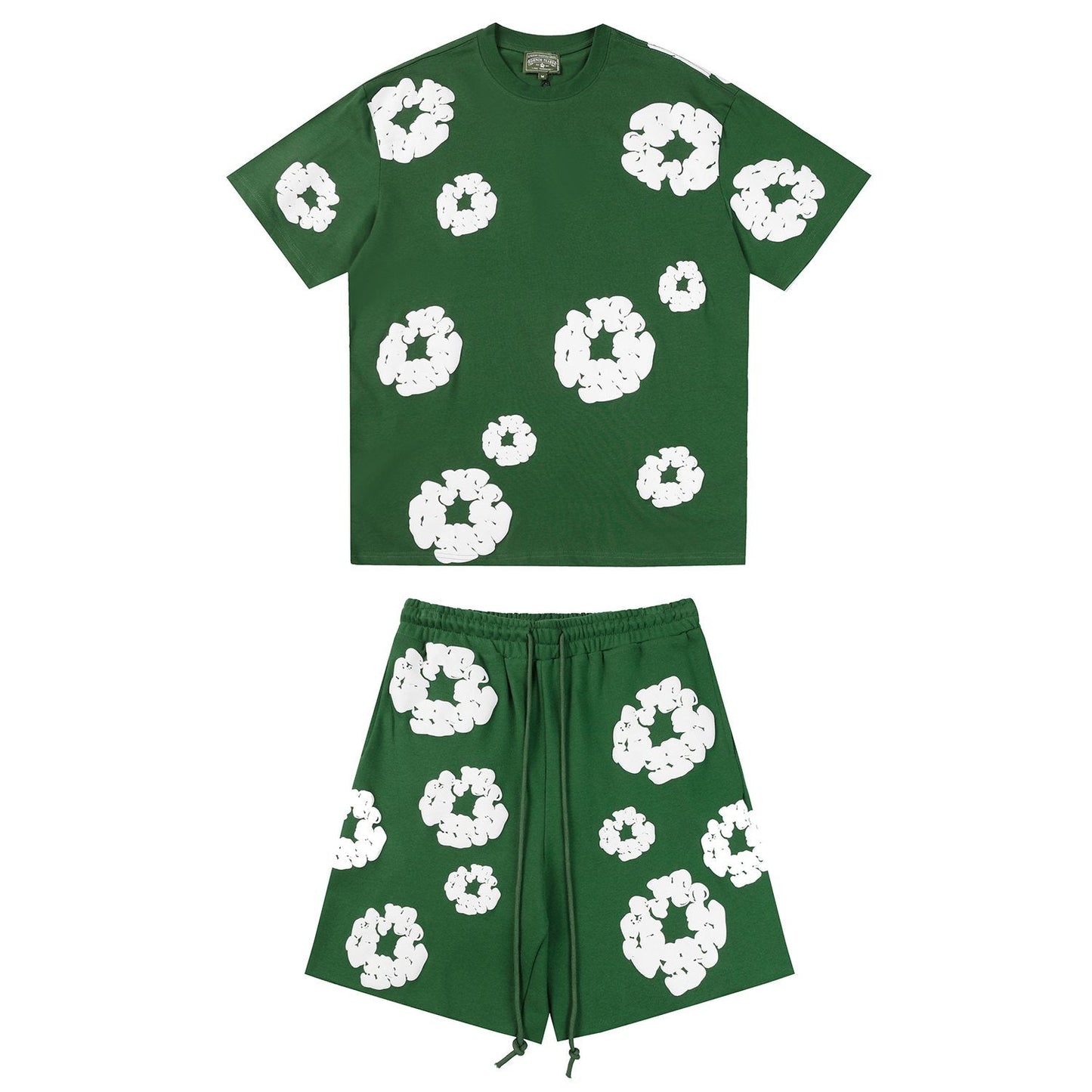 DENIM TEARS Cotton Wreath Graphic Short-Sleeve Set — front