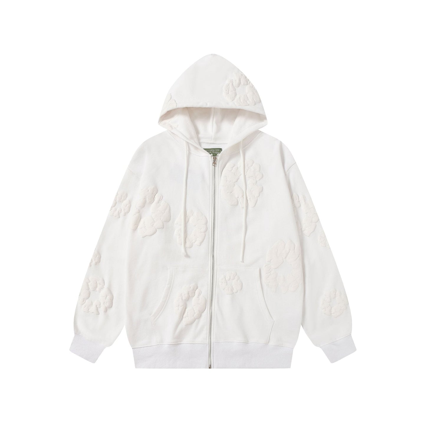 DENIM TEARS Floral Zip Hoodie — front