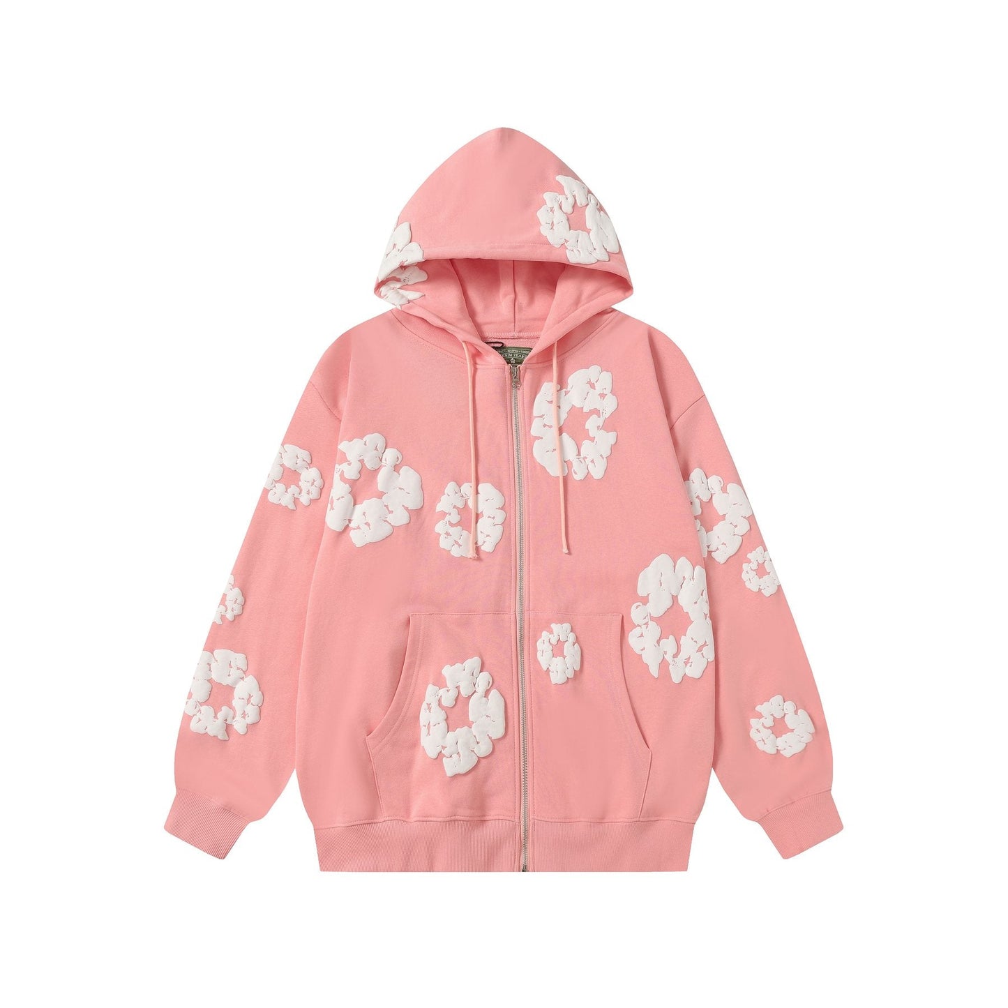 DENIM TEARS Floral Zip Hoodie — front