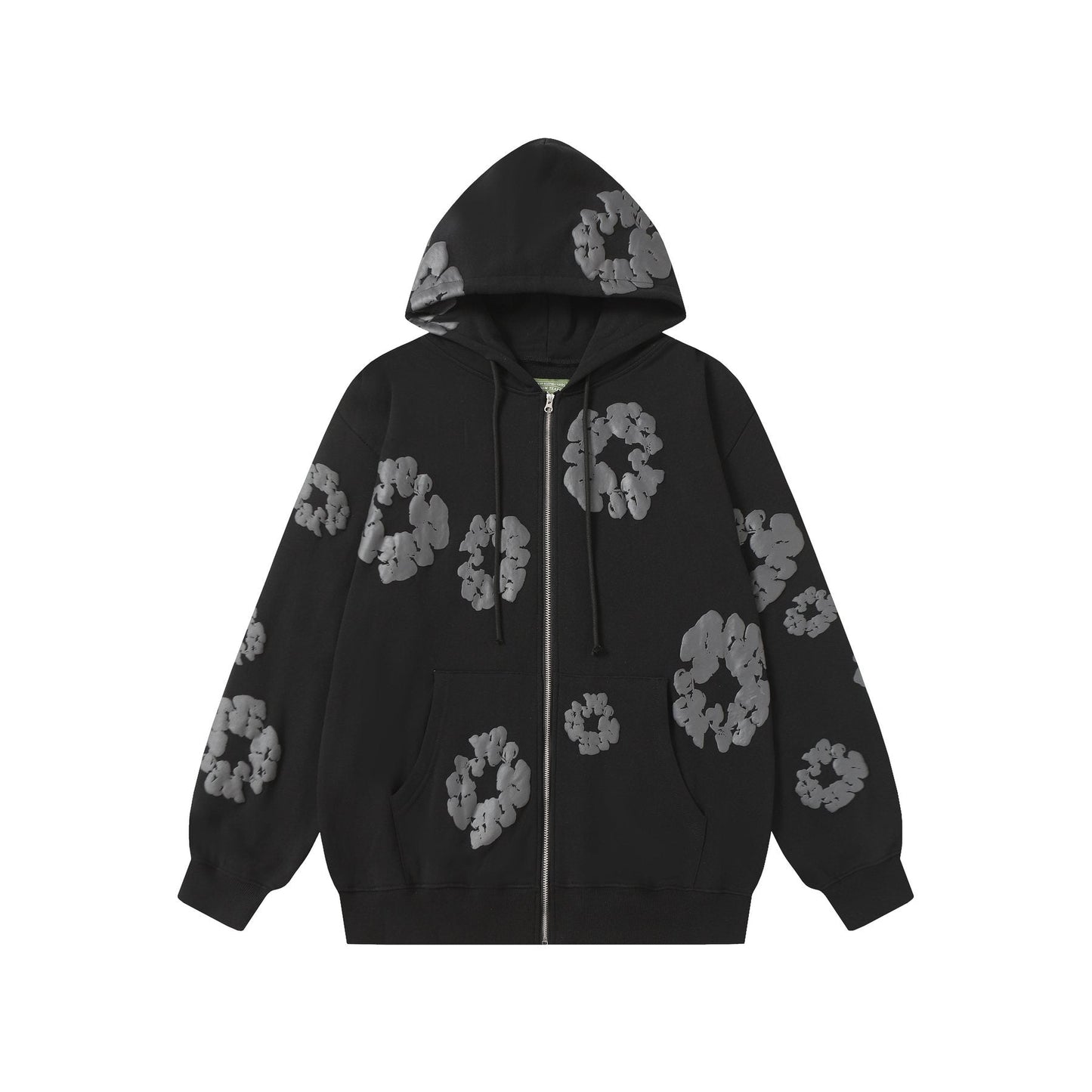 DENIM TEARS Floral Zip Hoodie — front