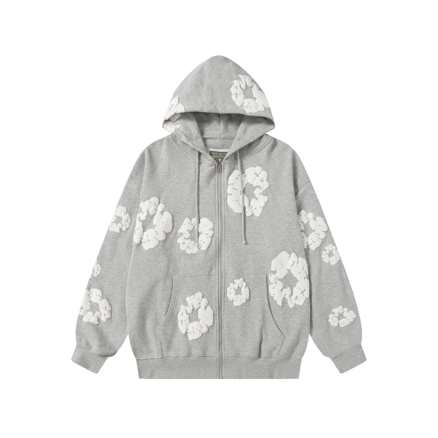 DENIM TEARS Floral Zip Hoodie — front