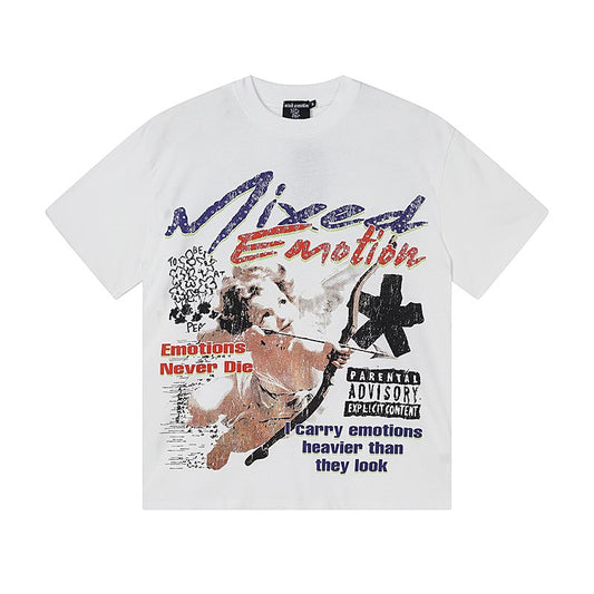 MIXED EMOTION Front & Back Graphic Short-Sleeve T-Shirt — hero