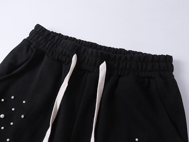 Mixed Emotion Rhinestone Logo Sweatpants — detail