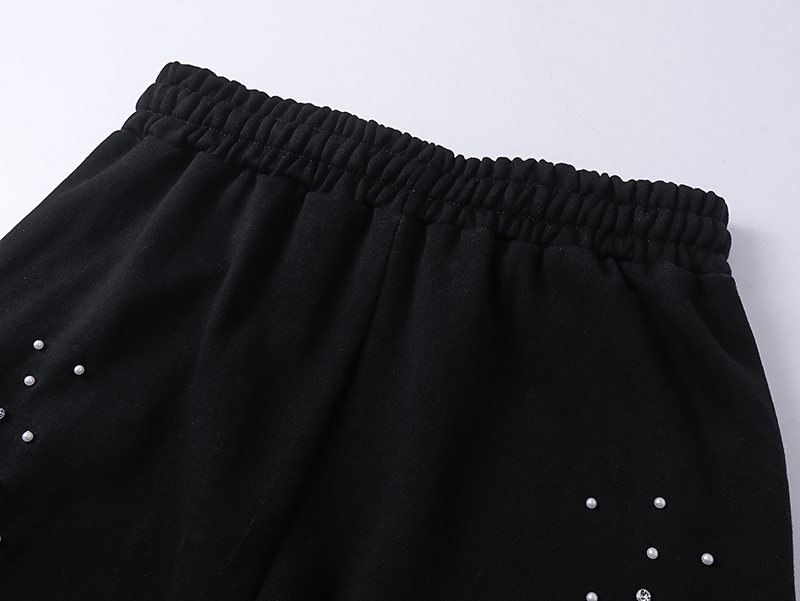 Mixed Emotion Rhinestone Logo Sweatpants — detail