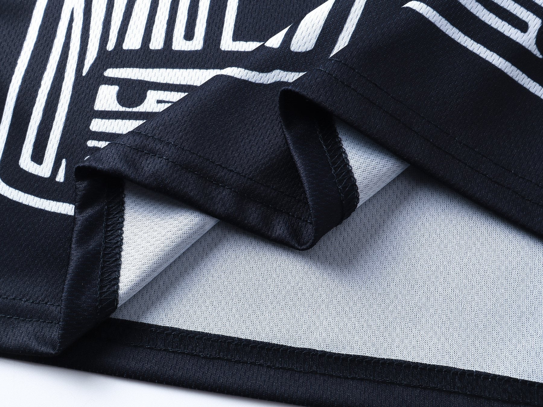 MIXED EMOTION V-Neck Jersey-Style Long-Sleeve T-Shirt — detail