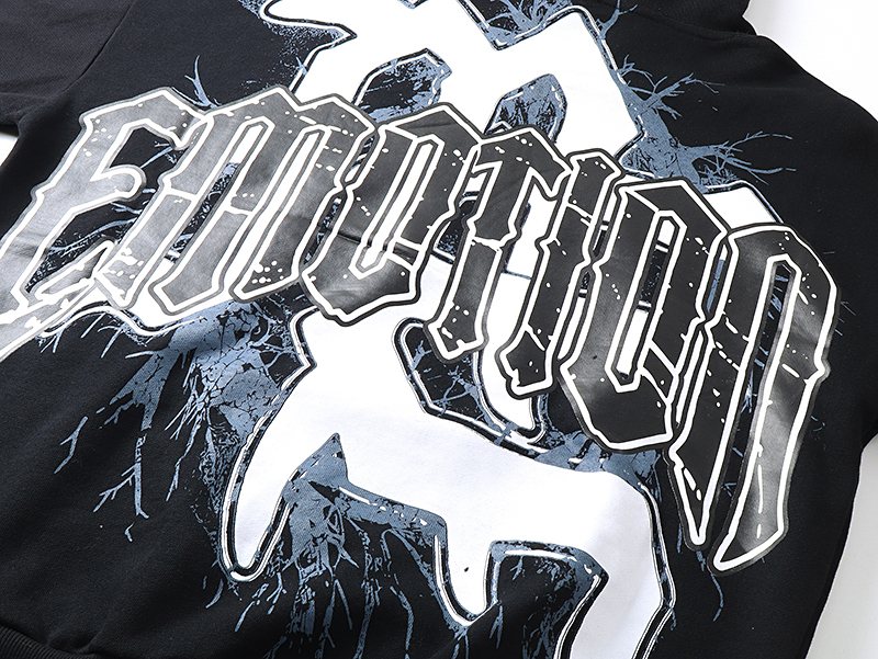 MIXED EMOTION Blind Angel Graphic Hoodie — detail