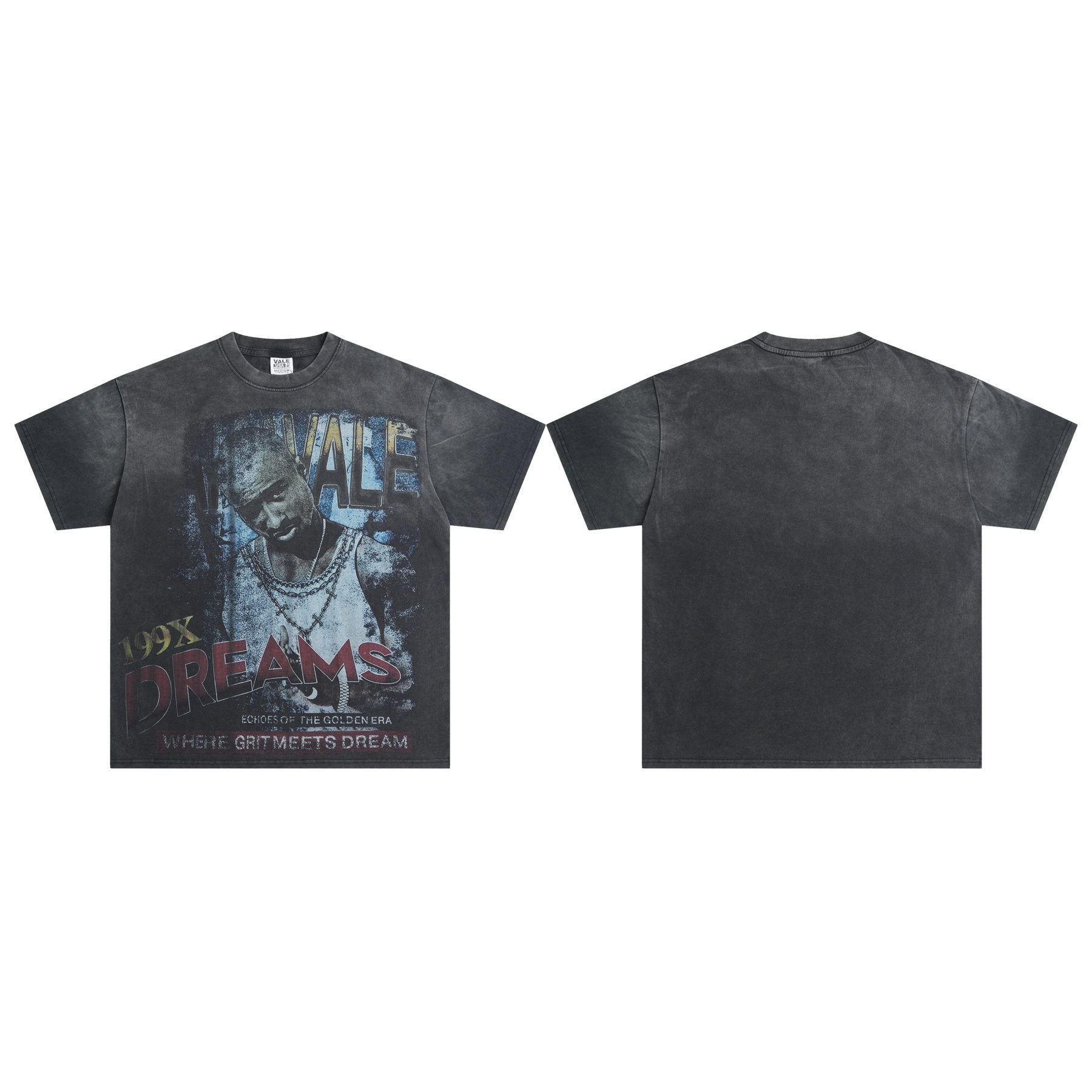 VALE USA 199X Dreams Portrait Graphic T-Shirt — front