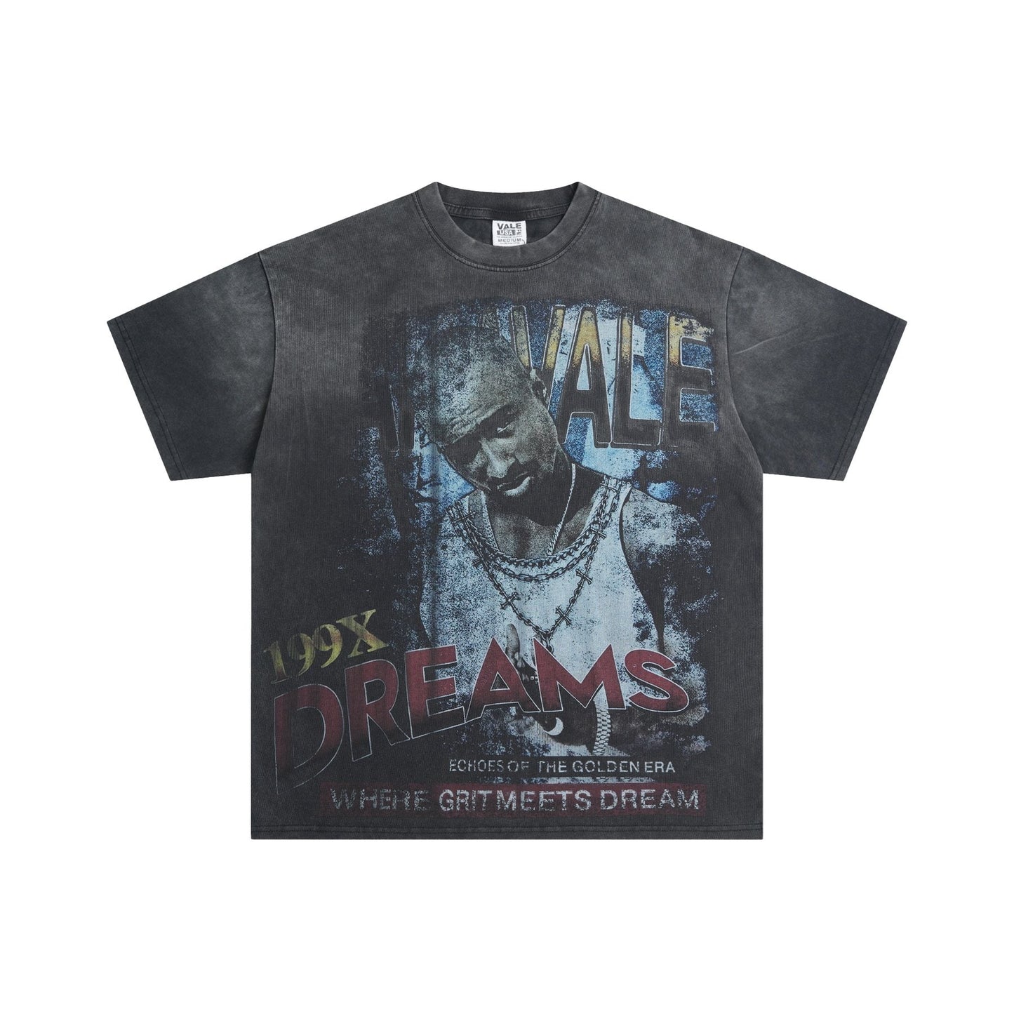 VALE USA 199X Dreams Portrait Graphic T-Shirt — front
