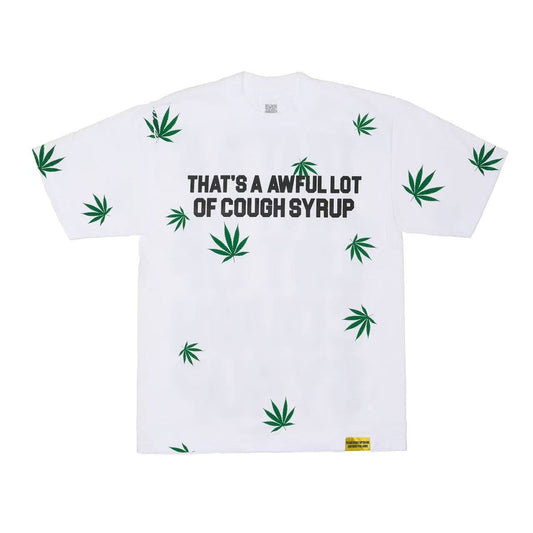 THAT'S A AWFUL LOT OF COUGH SYRUP Leaf Graphic T-Shirt — hero