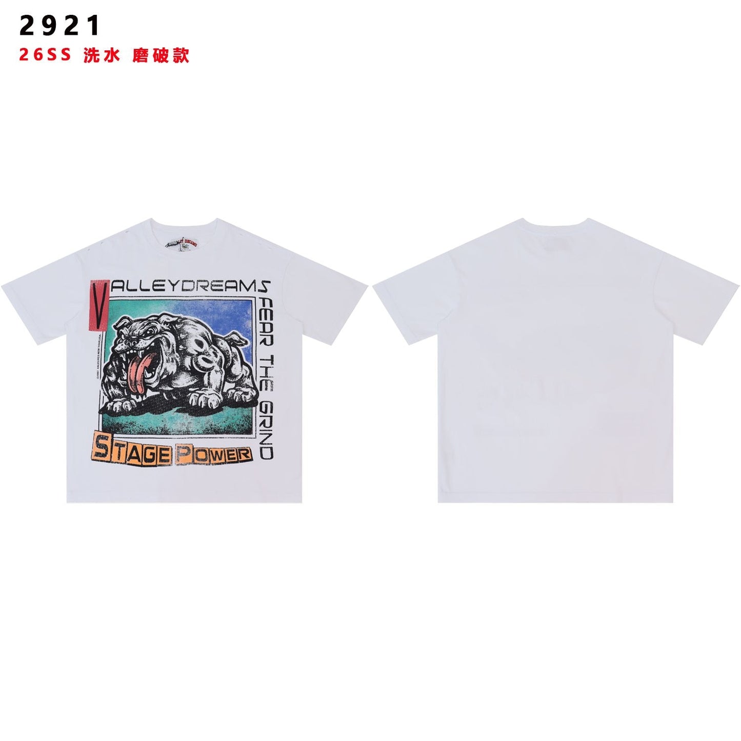 Valley Dreams Stage Power Bulldog Graphic T-Shirt — front