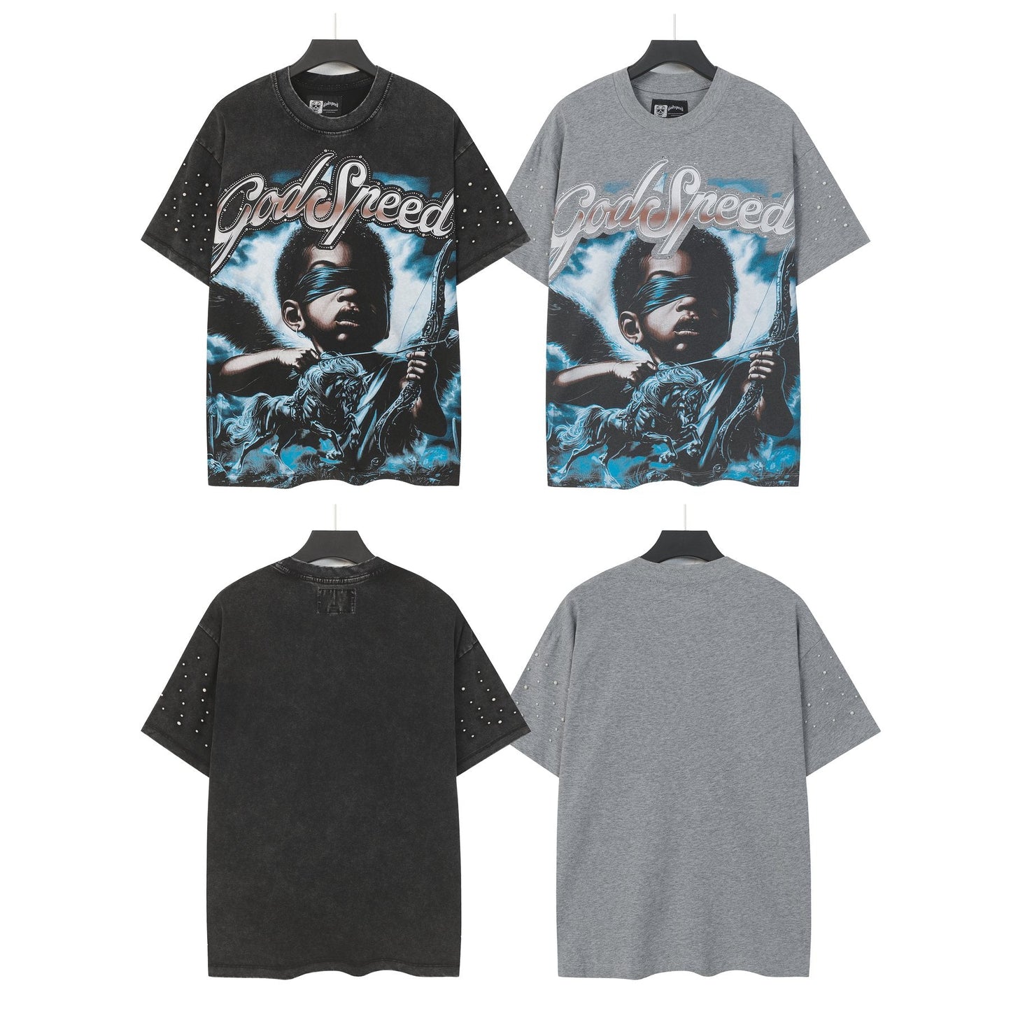 Godspeed Archer Studded Sleeve T-Shirt — comparison