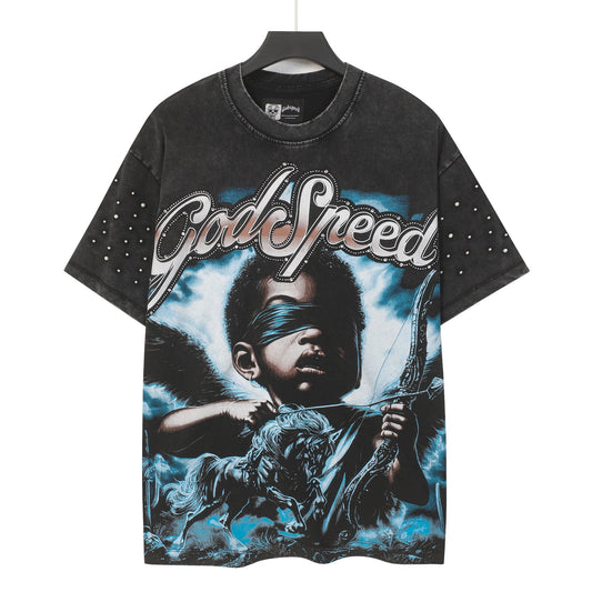 Godspeed Archer Studded Sleeve T-Shirt — hero