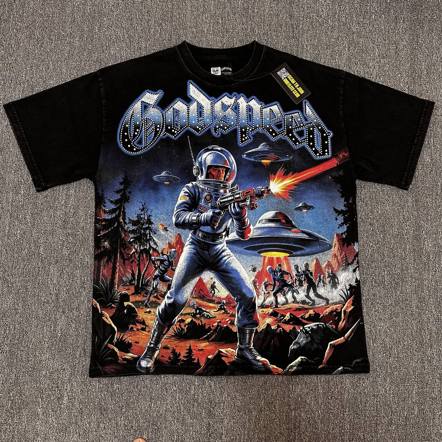 Godspeed Astronaut UFO Graphic T-Shirt — hero