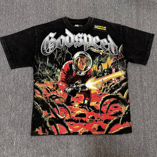 Godspeed Astronaut Monster Graphic T-Shirt — hero