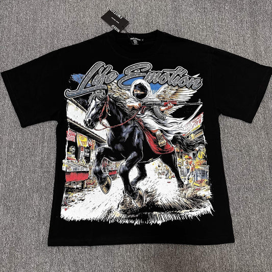 Mixed Emotion Western Horse Graphic T-Shirt — hero