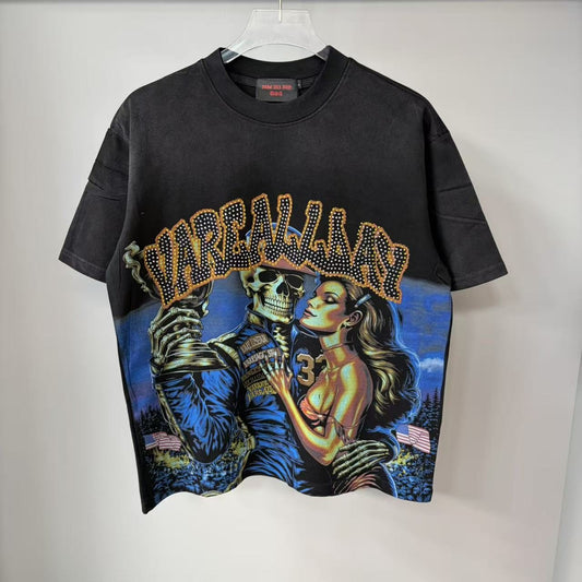VARE ALL DAY Skeleton Racing Graphic T-Shirt — hero