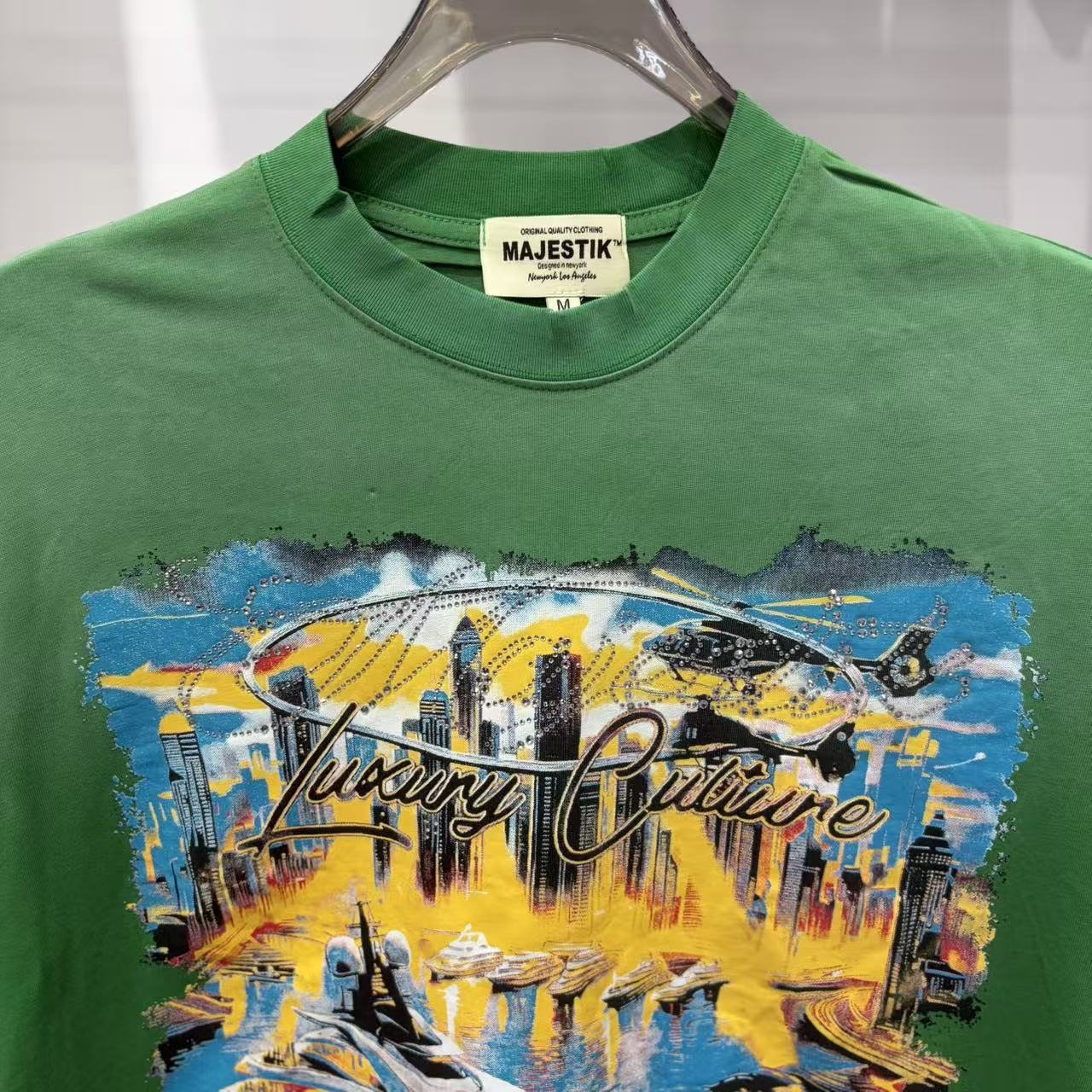 MAJESTIK Luxury Culture Yacht Graphic T-Shirt — detail