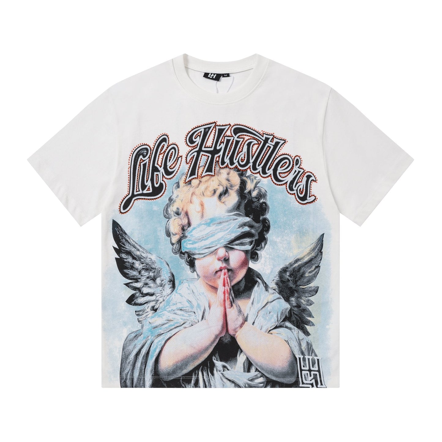 Life Hustlere Angel H-Back Graphic T-Shirt — front