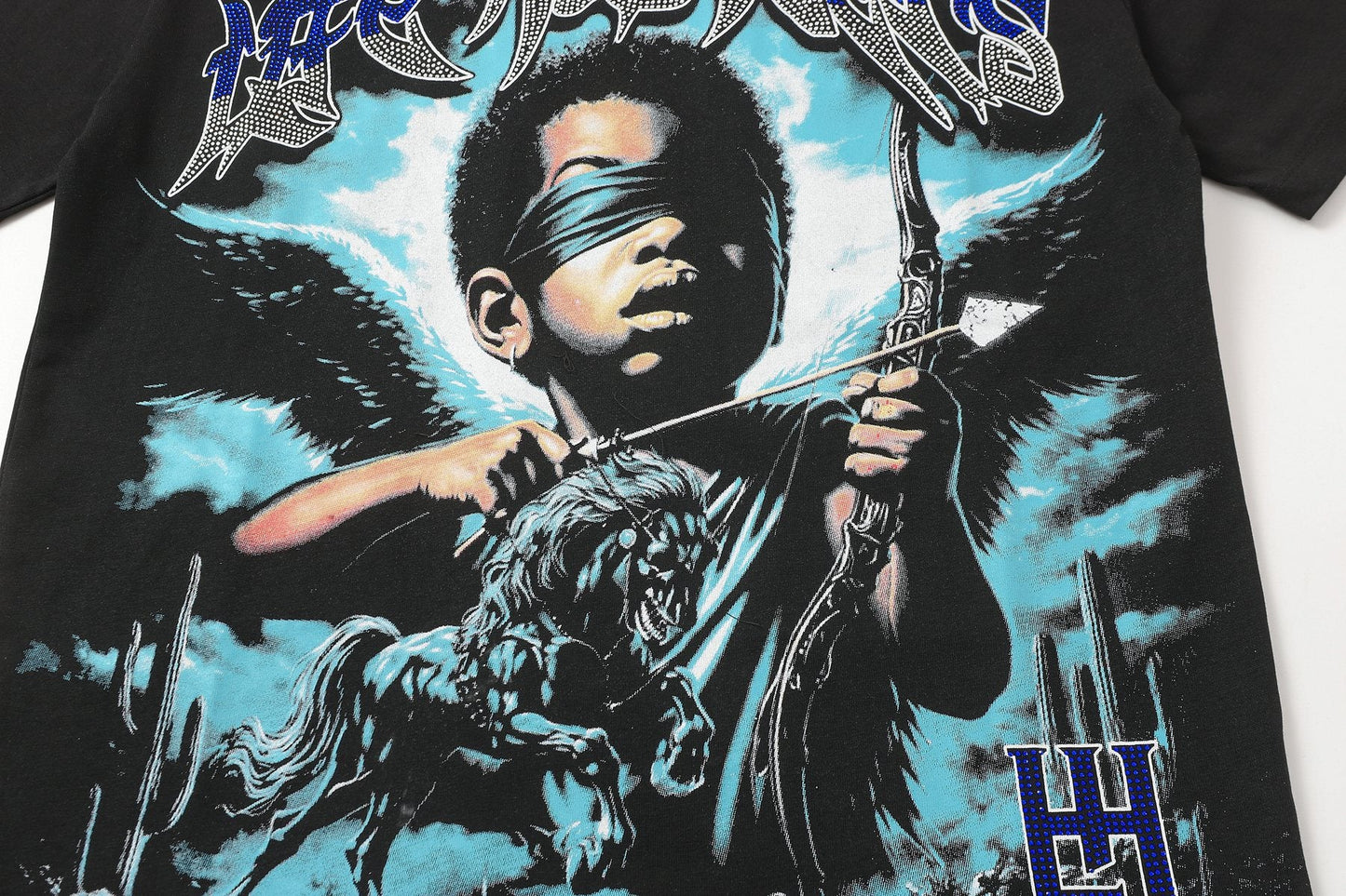 Life Hustlere Rhinestone Graphic T-Shirt — detail