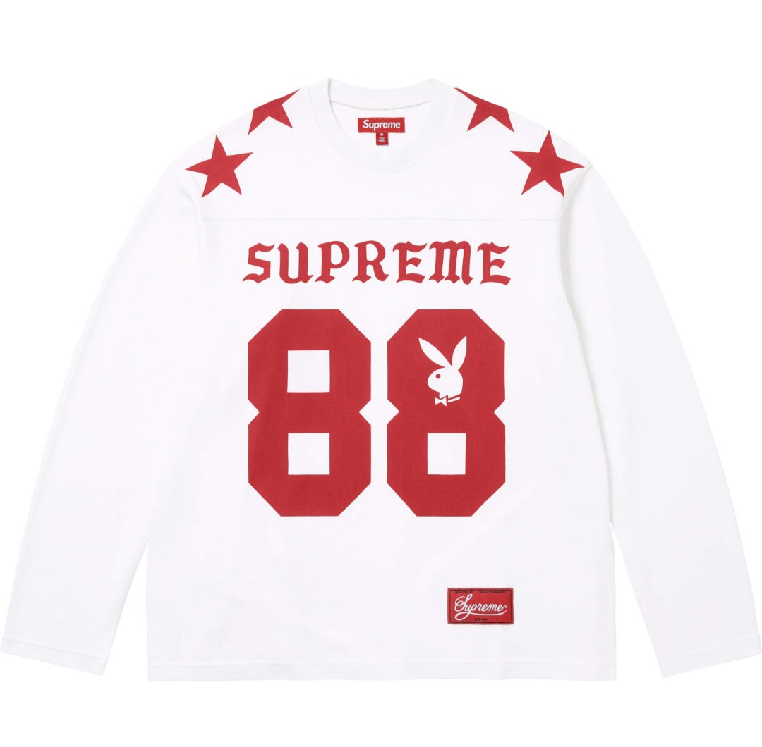 Supreme 88 Star Shoulder Long-Sleeve T-Shirt — front