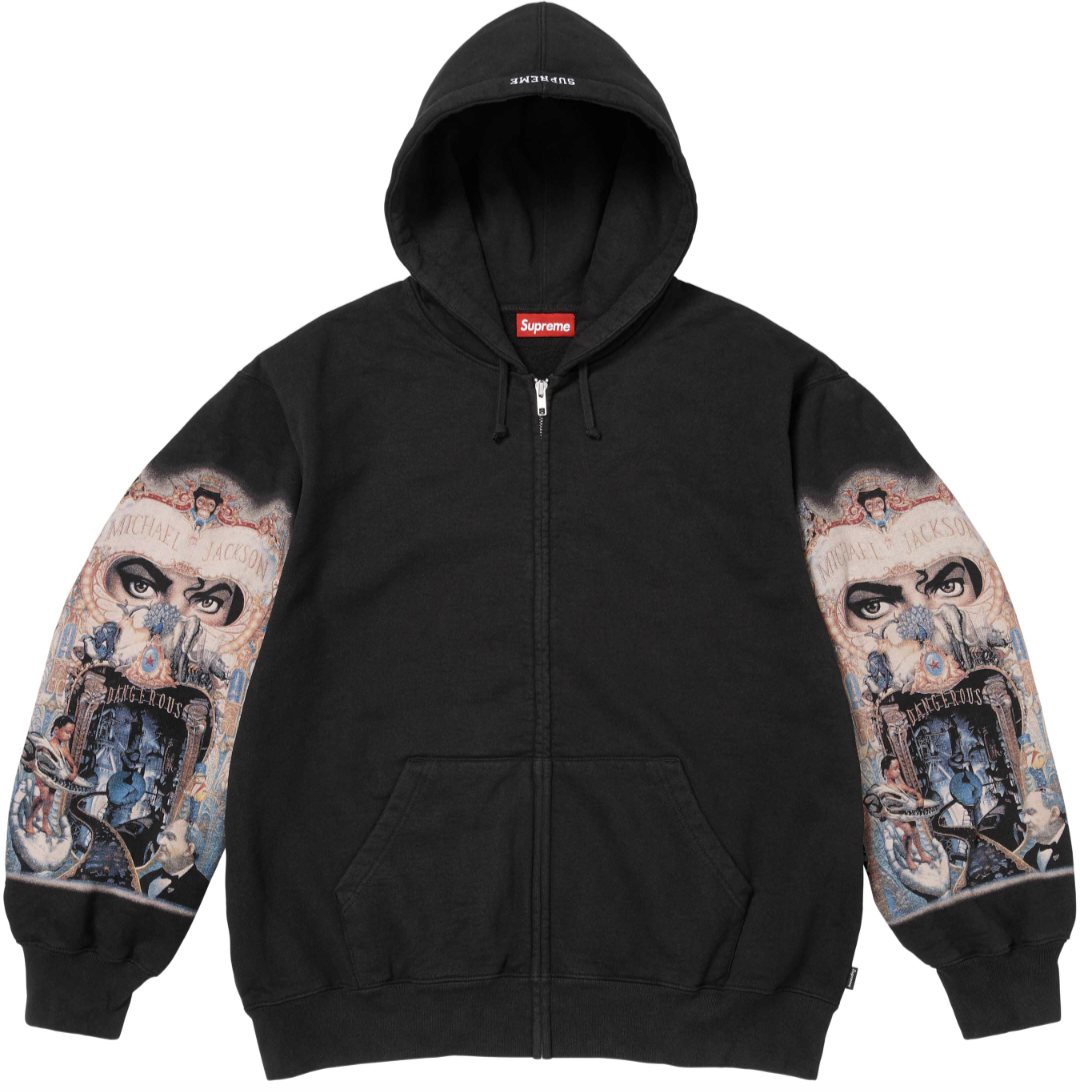 Supreme Graphic Sleeve Zip Hoodie — front