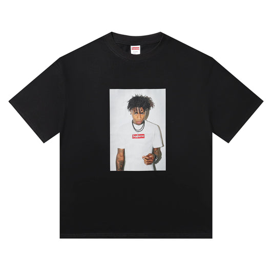 Supreme Rapper Portrait Graphic Short-Sleeve T-Shirt — hero