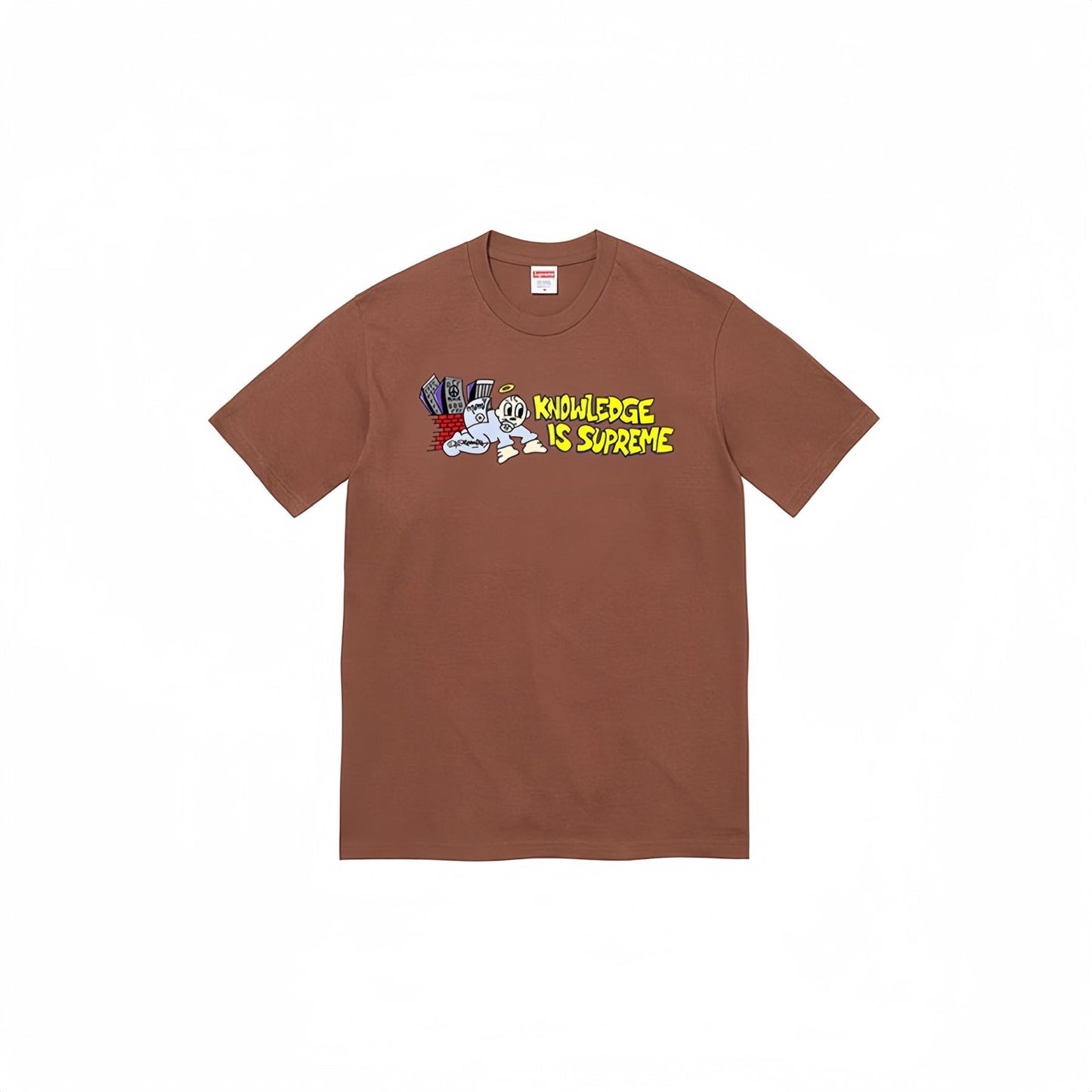 Supreme Knowledge Cartoon Graphic T-Shirt — front